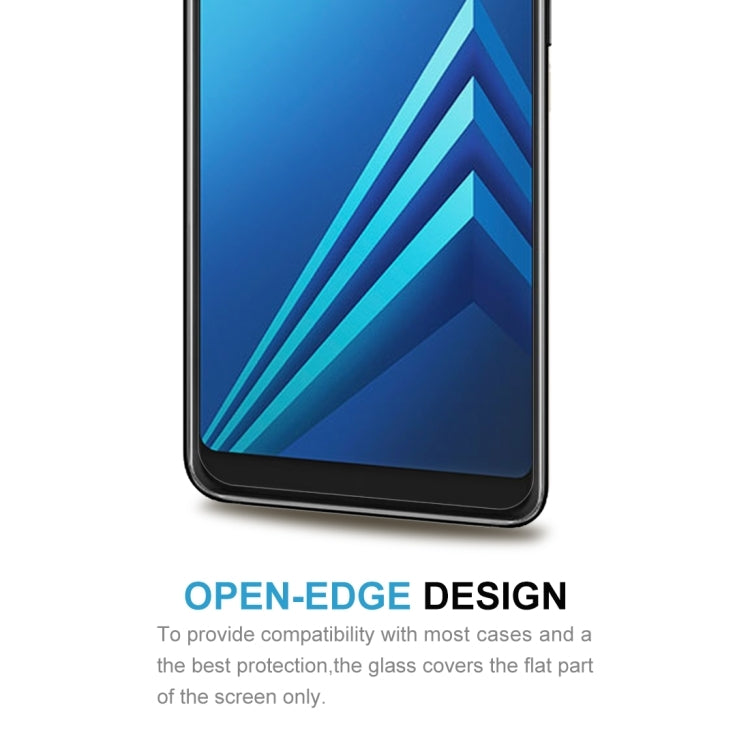 Lot de 10 protections d'écran en verre trempé pour Galaxy A8+ (2018), 0,26 mm, dureté 9H, bords incurvés 2,5D, pour Galaxy A8+ (2018)