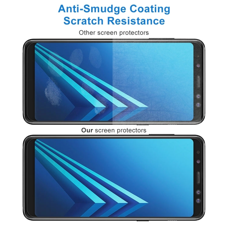 10 PCS for Galaxy A8+ (2018) 0.26mm 9H Surface Hardness 2.5D Curved Edge Tempered Glass Screen Protector, For Galaxy A8+ (2018)