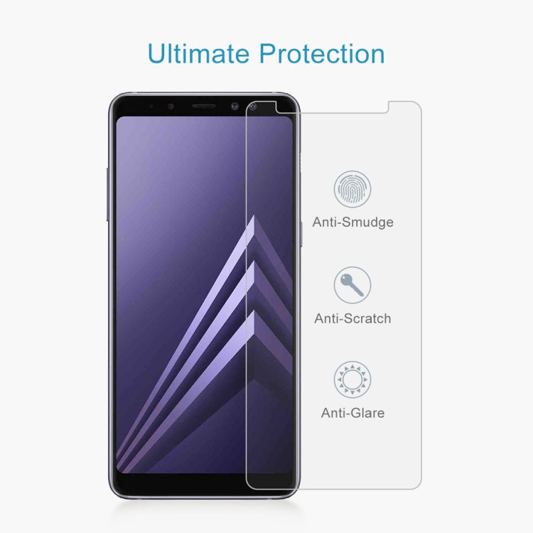 2 PCS for Galaxy A8 (2018) 0.26mm 9H Surface Hardness 2.5D Curved Edge Tempered Glass Screen Protector, For Galaxy A8 (2018)