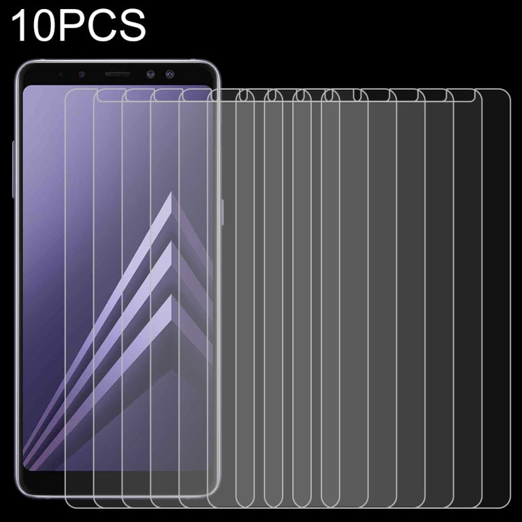 Lot de 10 protections d'écran en verre trempé pour Galaxy A8 (2018), 0,26 mm, dureté 9H, bords incurvés 2,5D, pour Galaxy A8 (2018)