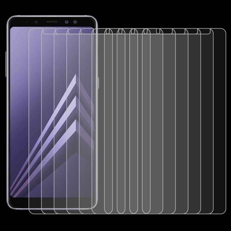 Lot de 10 protections d'écran en verre trempé pour Galaxy A8 (2018), 0,26 mm, dureté 9H, bords incurvés 2,5D, pour Galaxy A8 (2018)