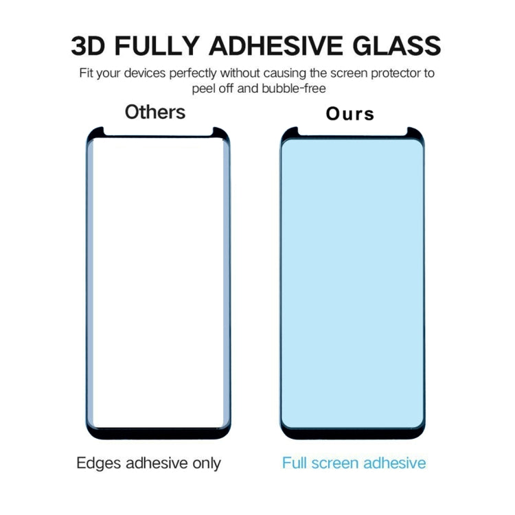 For Galaxy S9 0.33mm 9H Surface Hardness 3D Curved Edge Anti-scratch Non-full Screen HD Fully Adhesive Glass Screen Protector