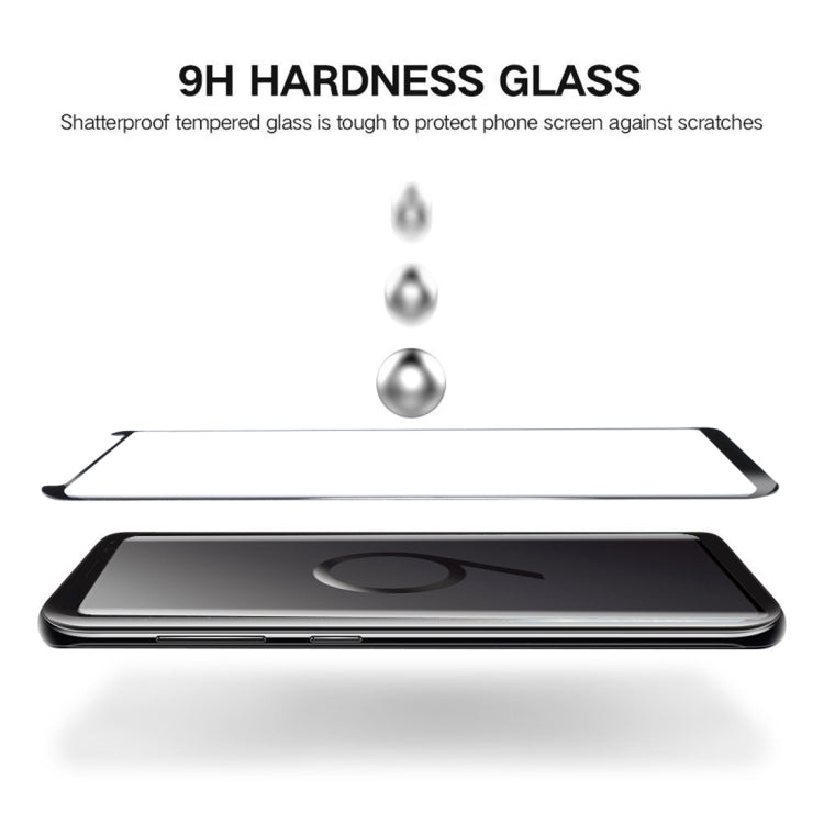 For Galaxy S9 0.33mm 9H Surface Hardness 3D Curved Edge Anti-scratch Non-full Screen HD Fully Adhesive Glass Screen Protector