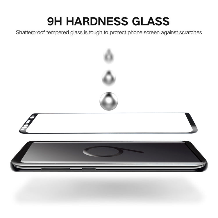 For Galaxy S9 0.33mm 9H Surface Hardness 3D Curved Edge Anti-scratch Full Screen HD Fully Adhesive Glass Screen Protector