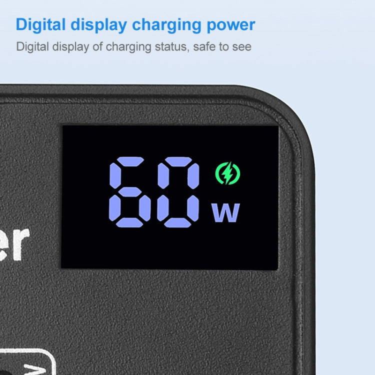 988B 5 in 1 DC 24V Dual USB-C/Type-C+3 USB Ports Multifunctional Digital Display Fast Charger, 988B