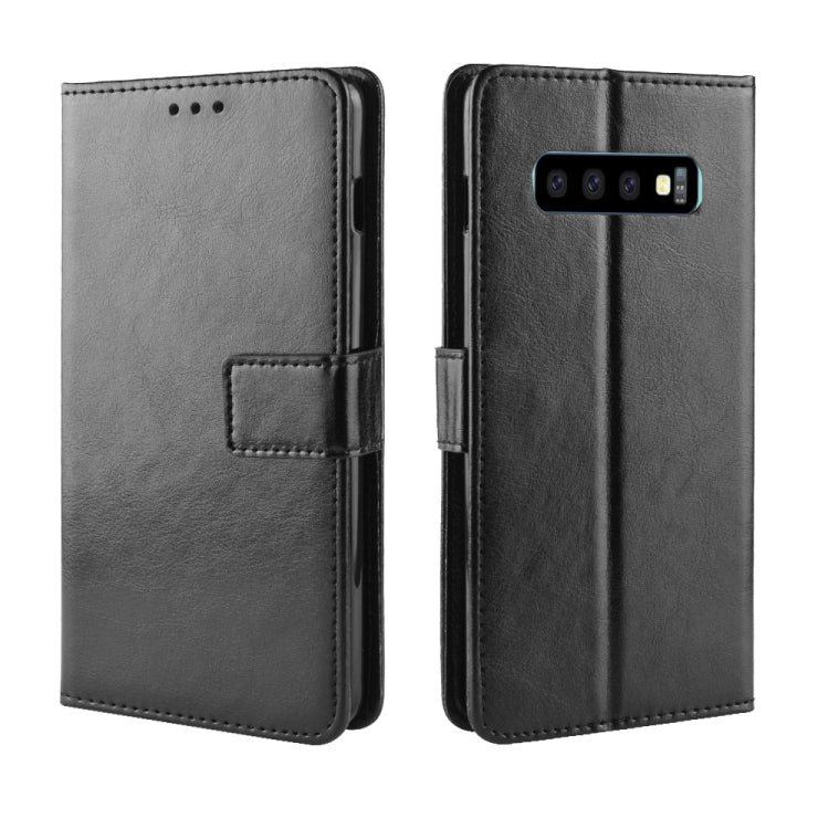 Retro Crazy Horse Texture Horizontal Flip Leather Case for Galaxy S10 (5G), with Holder & Card Slots & Photo Frame, For Galaxy S10 (5G)