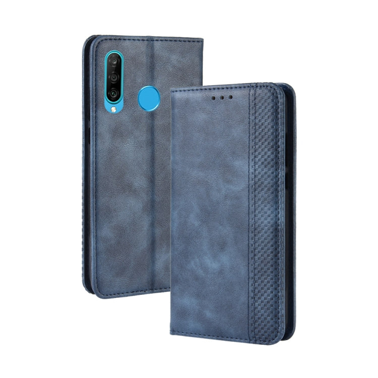 Magnetic Buckle Retro Crazy Horse Texture Horizontal Flip Leather Case for Galaxy M30, with Holder & Card Slots & Photo Frame, For Galaxy M30