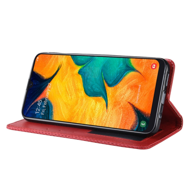 Magnetic Buckle Retro Crazy Horse Texture Horizontal Flip Leather Case for Galaxy A20/A30, with Holder & Card Slots & Photo Frame, For Galaxy A20, For Galaxy A20/A30