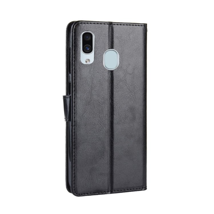 Retro Crazy Horse Texture Horizontal Flip Leather Case for Galaxy A20/A30, with Holder & Card Slots & Photo Frame, For Galaxy A20/A30, For Galaxy A20