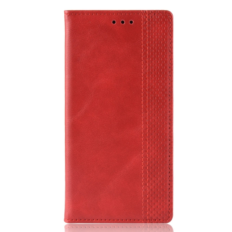 Magnetic Buckle Retro Crazy Horse Texture Horizontal Flip Leather Case for Galaxy A70, with Holder & Card Slots & Photo Frame, For Galaxy A70