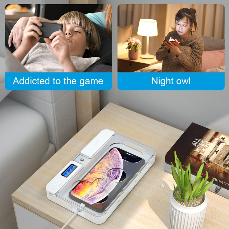 iDiskk Smart Phone Self-Controlled Timer Lock Box for iPhone, Sumsung, lock01 Transparent