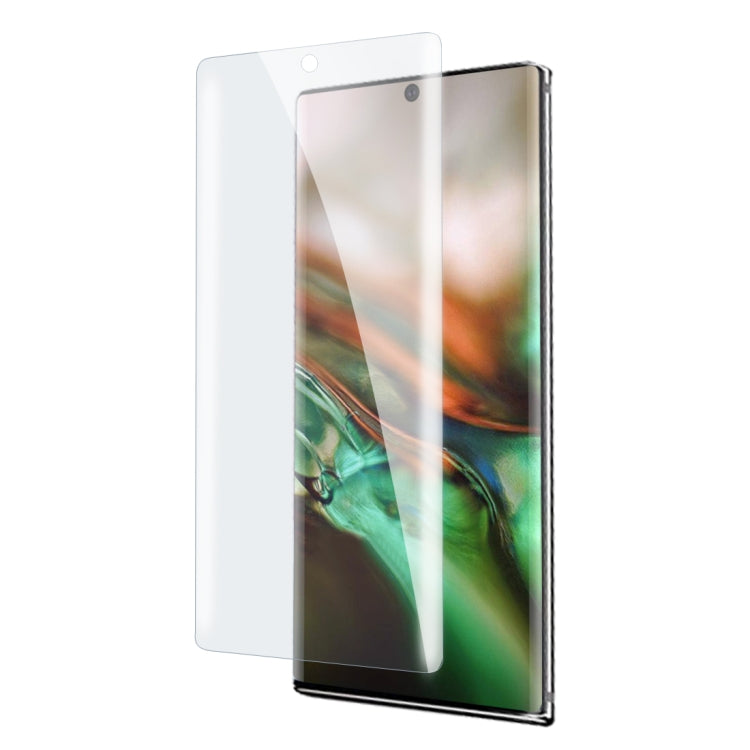 Verre trempé incurvé liquide UV pour Galaxy Note 10, déverrouillage par empreinte digitale, compatible avec Galaxy Note 10