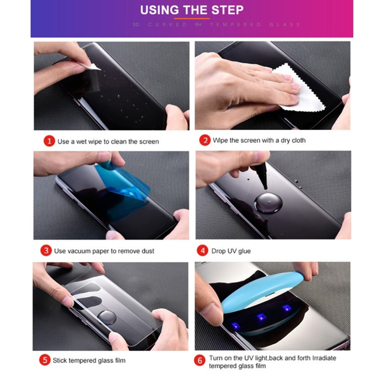 Verre trempé incurvé liquide UV pour Galaxy Note 10, déverrouillage par empreinte digitale, compatible avec Galaxy Note 10
