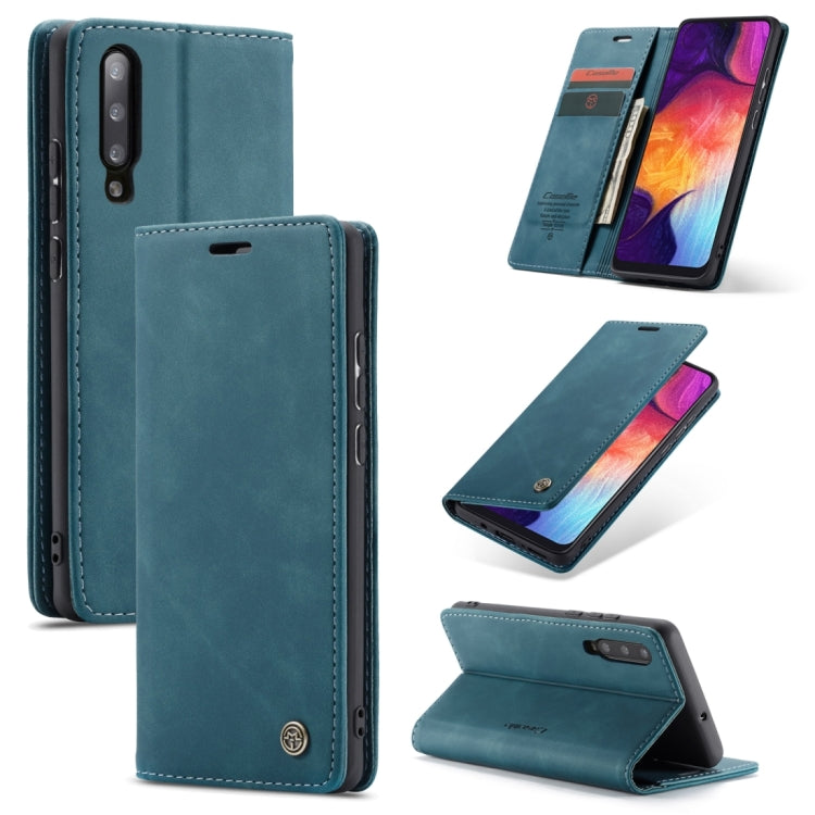 CaseMe-013 Multifunctional Retro Frosted Horizontal Flip Leather Case for Galaxy A30S / A50S / A50, with Card Slot & Holder & Zipper Wallet & Photo Frame, For Galaxy A50