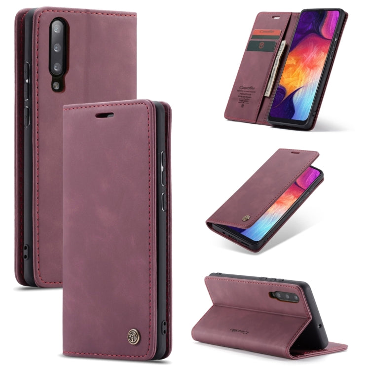 CaseMe-013 Multifunctional Retro Frosted Horizontal Flip Leather Case for Galaxy A30S / A50S / A50, with Card Slot & Holder & Zipper Wallet & Photo Frame, For Galaxy A50