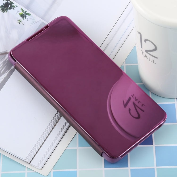 PU Electroplating Mirror Horizontal Flip Leather Case for Galaxy S10 Plus, with Holder, For Galaxy S10 Plus