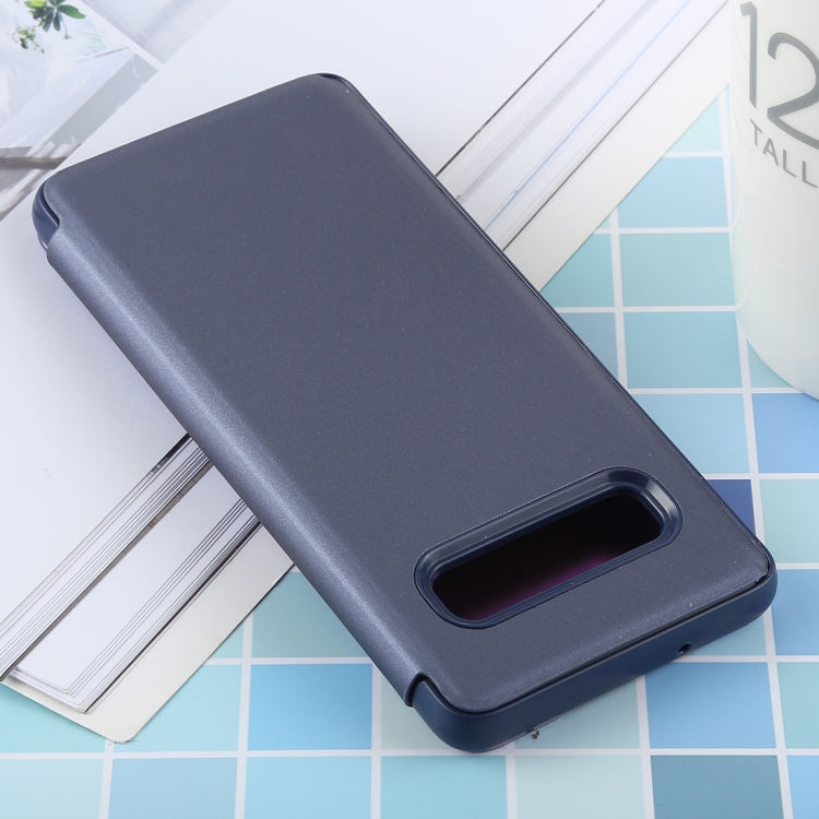 PU Electroplating Mirror Horizontal Flip Leather Case for Galaxy S10 Plus, with Holder, For Galaxy S10 Plus