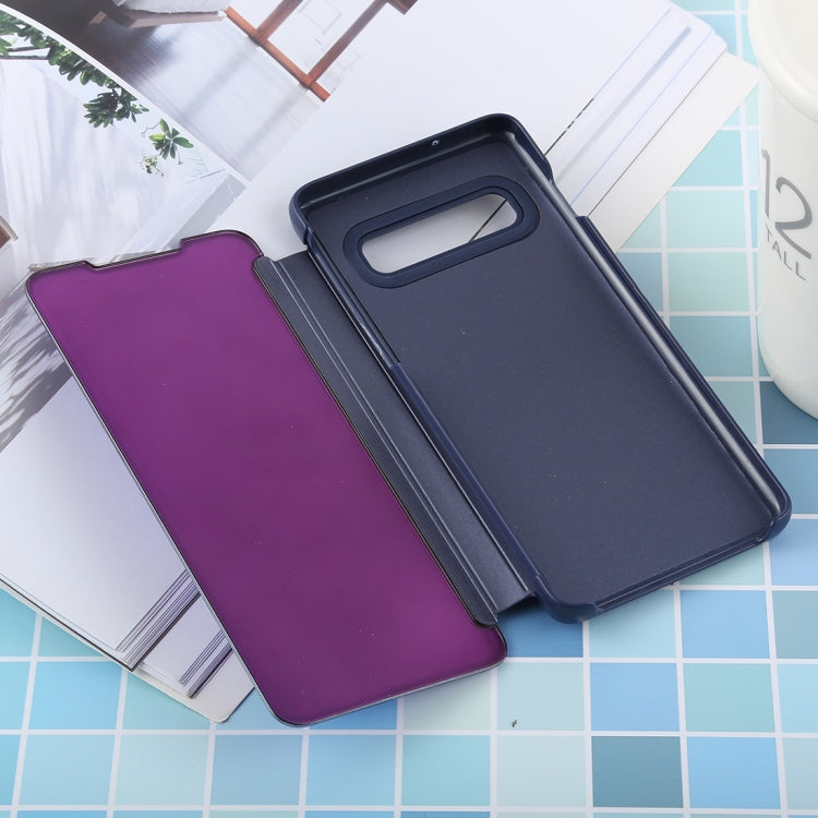 PU Electroplating Mirror Horizontal Flip Leather Case for Galaxy S10 Plus, with Holder, For Galaxy S10 Plus