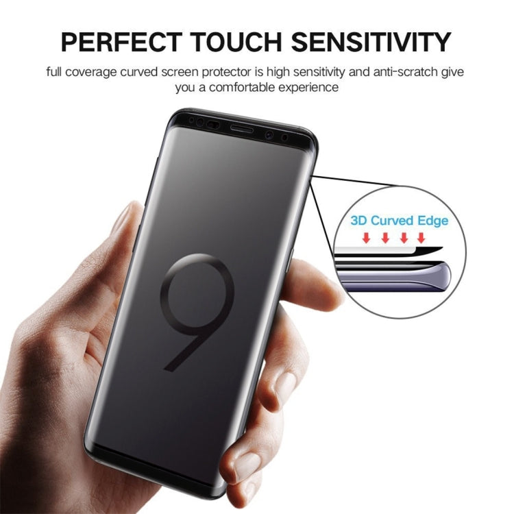 Lot de 25 films de protection d'écran en verre trempé pour Galaxy S9 Plus, 0,33 mm, dureté 9H, bords incurvés 3D, anti-rayures, plein écran HD, colle complète