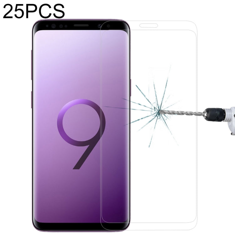 Lot de 25 films en verre trempé 3D 9H pour Galaxy S9 Plus (0,26 mm)