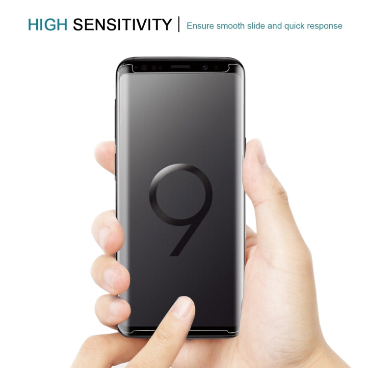 Lot de 25 films de protection incurvés en verre trempé pour Galaxy S9 Plus, compatibles avec les coques
