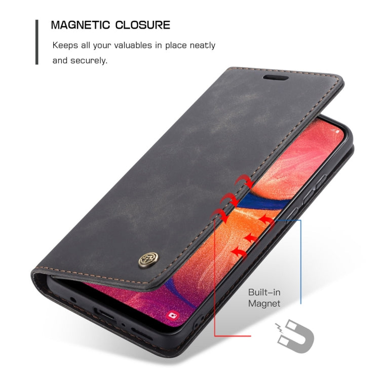 CaseMe-013 Multifunctional Retro Frosted Horizontal Flip Leather Case for Galaxy A20 / A30, with Card Slot & Holder & Wallet