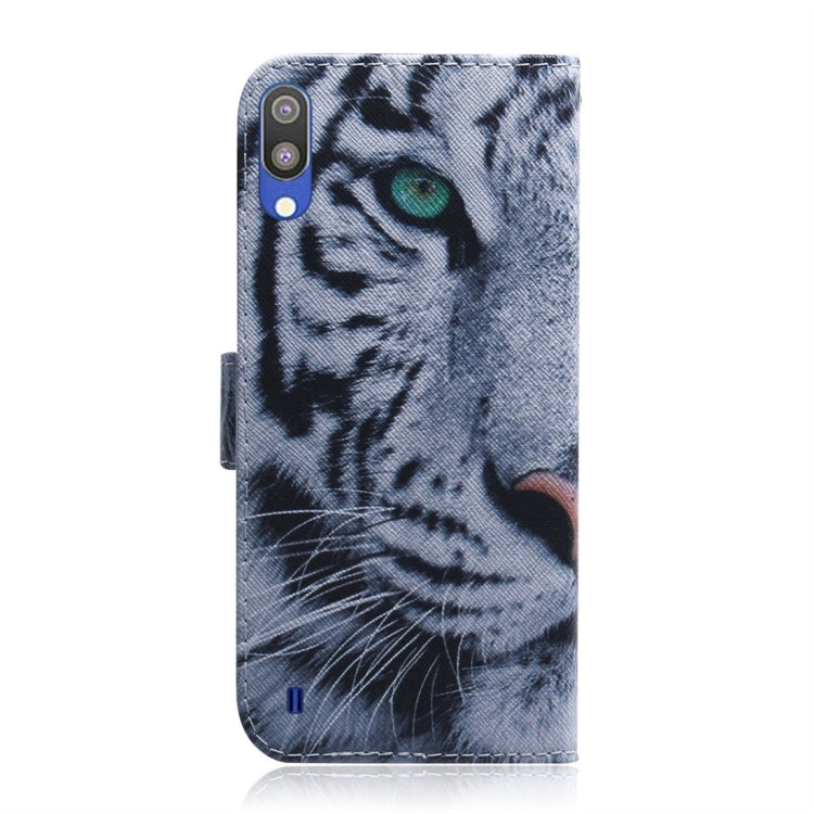 Tiger Pattern Coloured Drawing Horizontal Flip Leather Case for Galaxy M10 / A10, with Holder & Card Slots & Wallet, For Galaxy M10 / A10