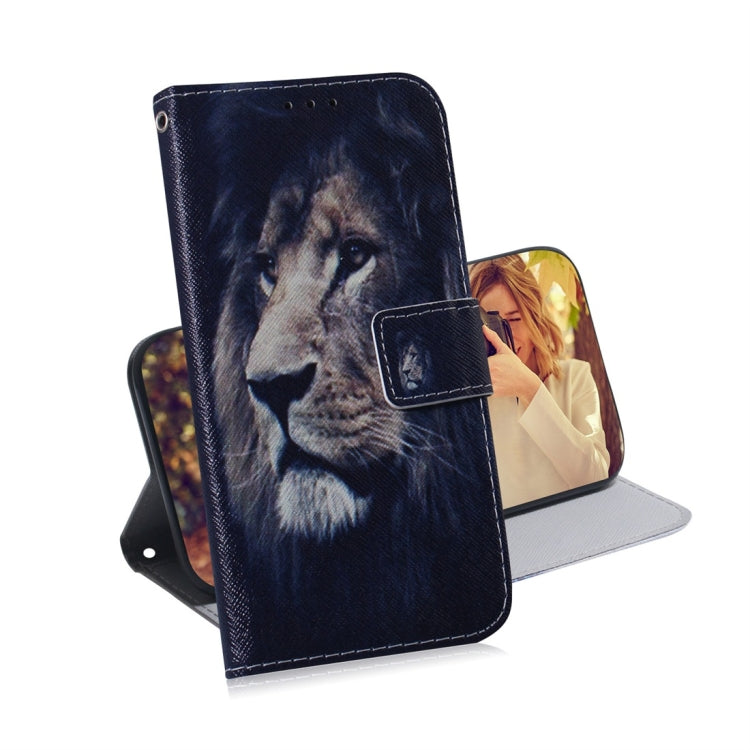 Lion Pattern Coloured Drawing Horizontal Flip Leather Case for Galaxy A70, with Holder & Card Slots & Wallet, For Samsung Galaxy A70