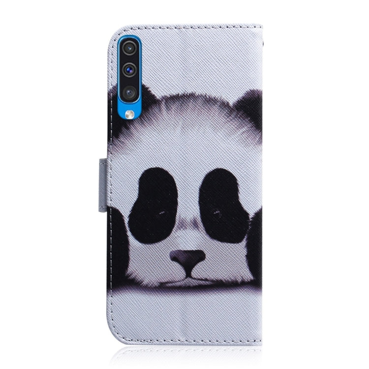 Panda Pattern Coloured Drawing Horizontal Flip Leather Case for Galaxy A50, with Holder & Card Slots & Wallet, For Galaxy A50