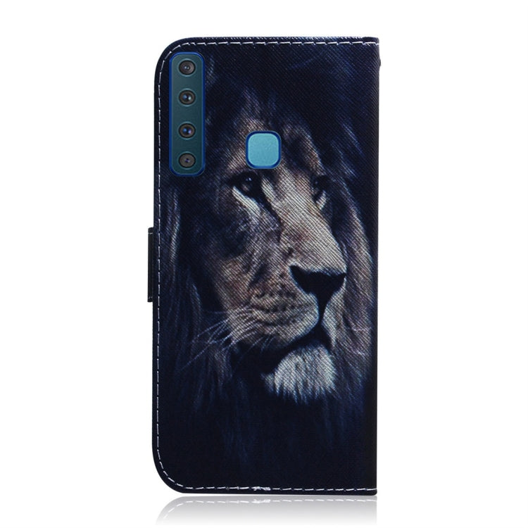 Lion Pattern Coloured Drawing Horizontal Flip Leather Case for Galaxy A9 (2018), with Holder & Card Slots & Wallet, For Galaxy A9 (2018)