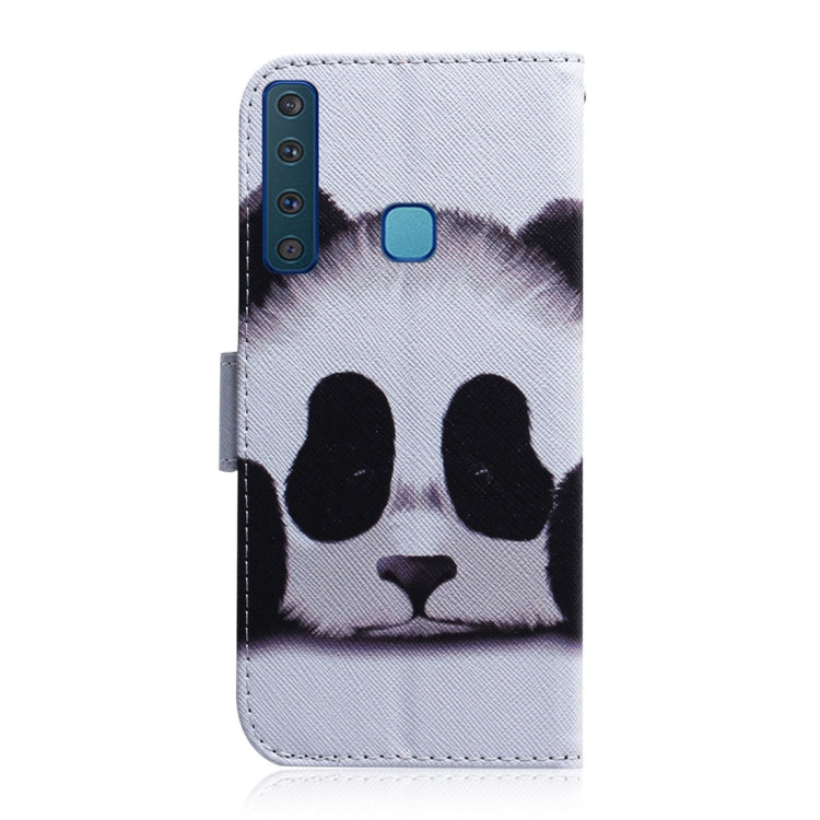 Panda Pattern Coloured Drawing Horizontal Flip Leather Case for Galaxy A9 (2018), with Holder & Card Slots & Wallet, For Galaxy A9 (2018)