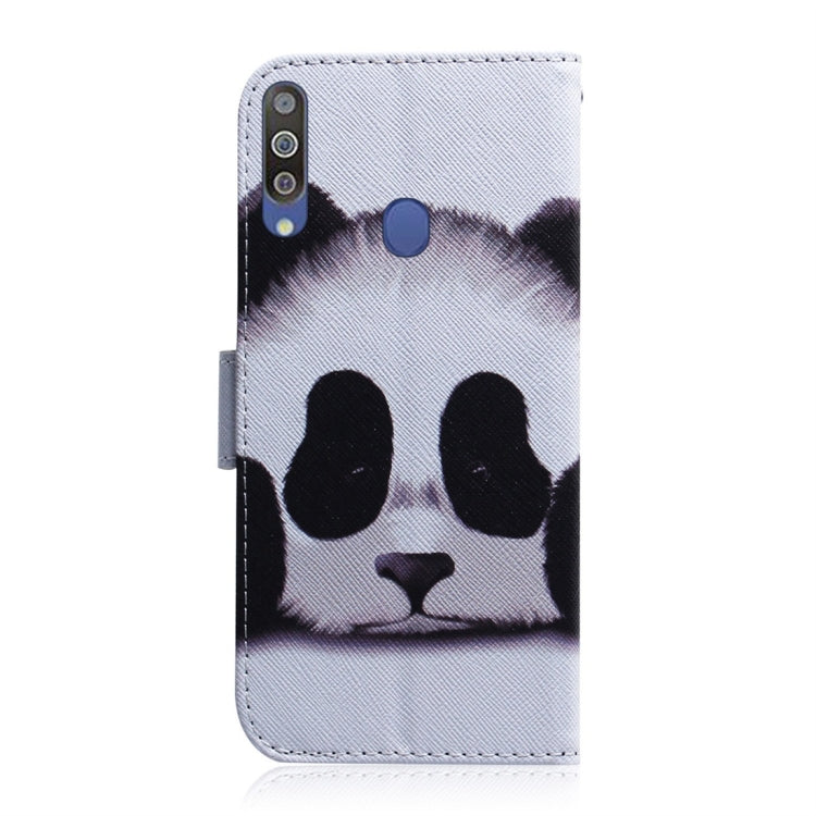 Panda Pattern Coloured Drawing Horizontal Flip Leather Case for Galaxy M30, with Holder & Card Slots & Wallet, For Galaxy M30