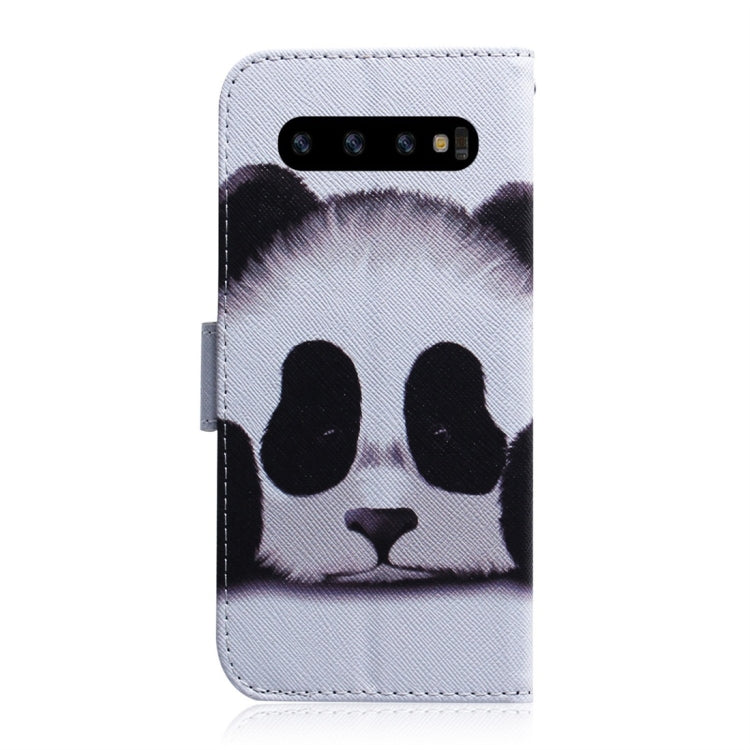 Panda Pattern Coloured Drawing Horizontal Flip Leather Case for Galaxy S10, with Holder & Card Slots & Wallet, For Samsung Galaxy S10