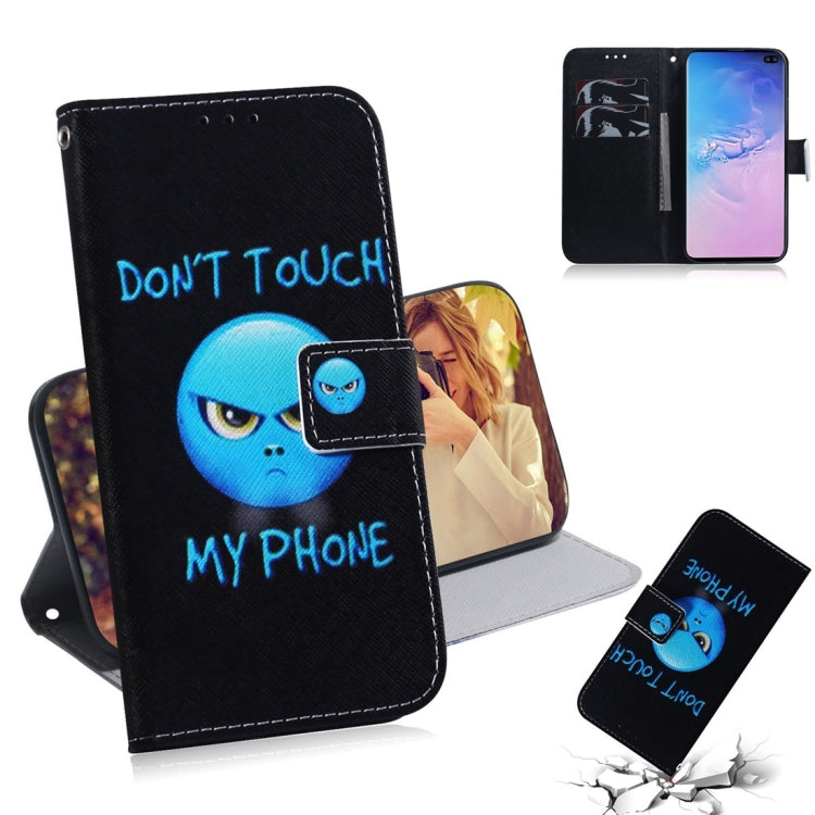 Anger Pattern Coloured Drawing Horizontal Flip Leather Case for Galaxy S10 Plus, with Holder & Card Slots & Wallet, For Galaxy S10 Plus