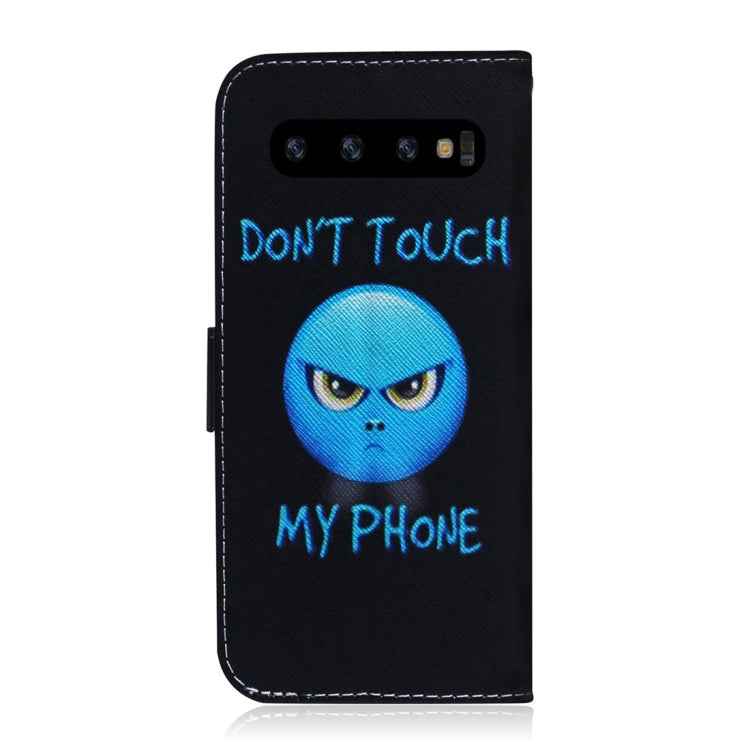 Anger Pattern Coloured Drawing Horizontal Flip Leather Case for Galaxy S10 Plus, with Holder & Card Slots & Wallet, For Galaxy S10 Plus