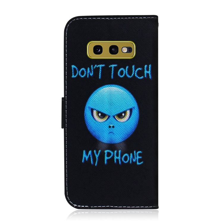 Anger Pattern Coloured Drawing Horizontal Flip Leather Case for Galaxy S10 E, with Holder & Card Slots & Wallet, For Galaxy S10 E