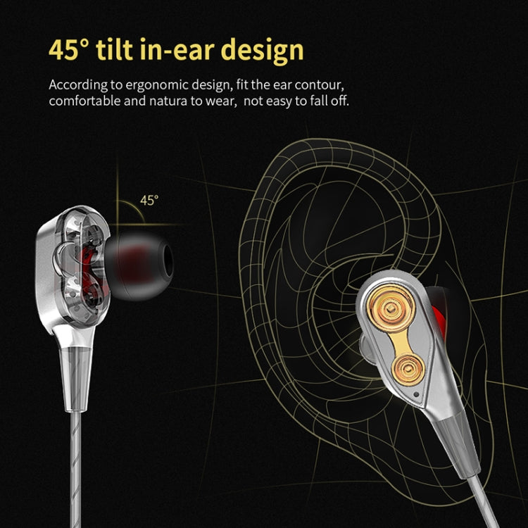 QKZ CK8 HiFi In-ear Four Unit Sports Music Headphones