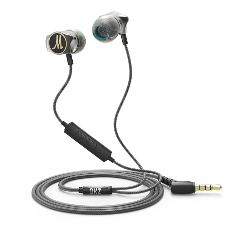QKZ DM7 High-quality In-ear All-metal Sports Music Headphones, Microphone Version