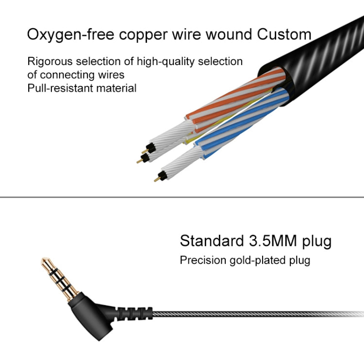 QKZ DM10 High-quality In-ear All-metal Sports Music Headphones, Microphone Version, Black