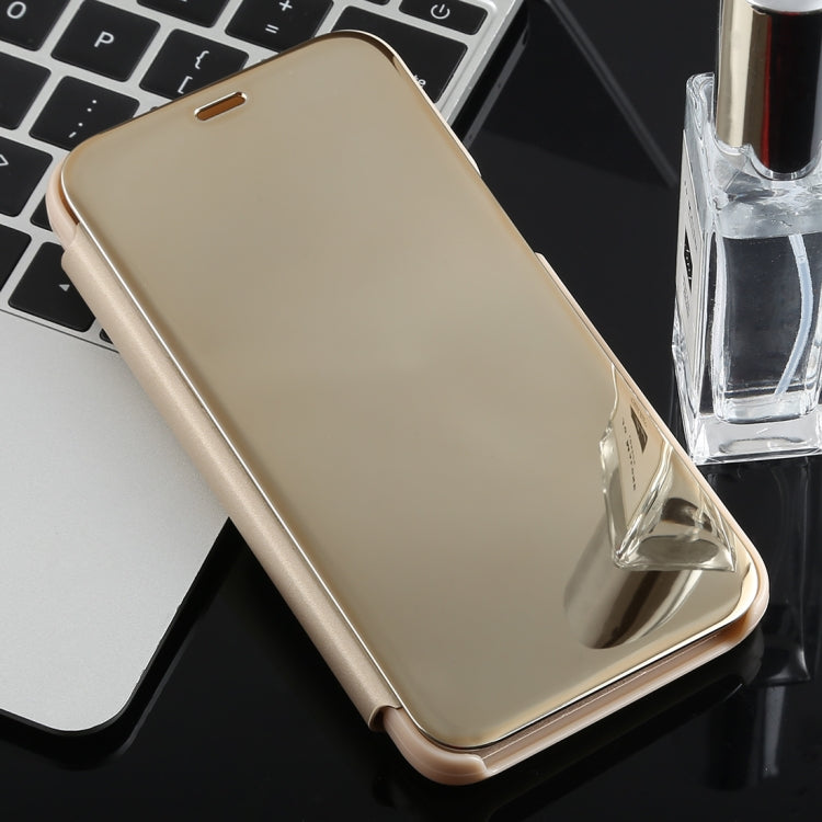 Electroplating Mirror Horizontal Flip Case for Galaxy J2 Core, with Holder, Galaxy J2 Core