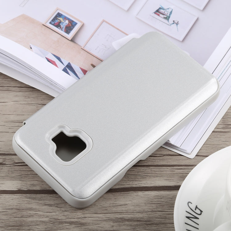 Electroplating Mirror Horizontal Flip Case for Galaxy J2 Core, with Holder, Galaxy J2 Core