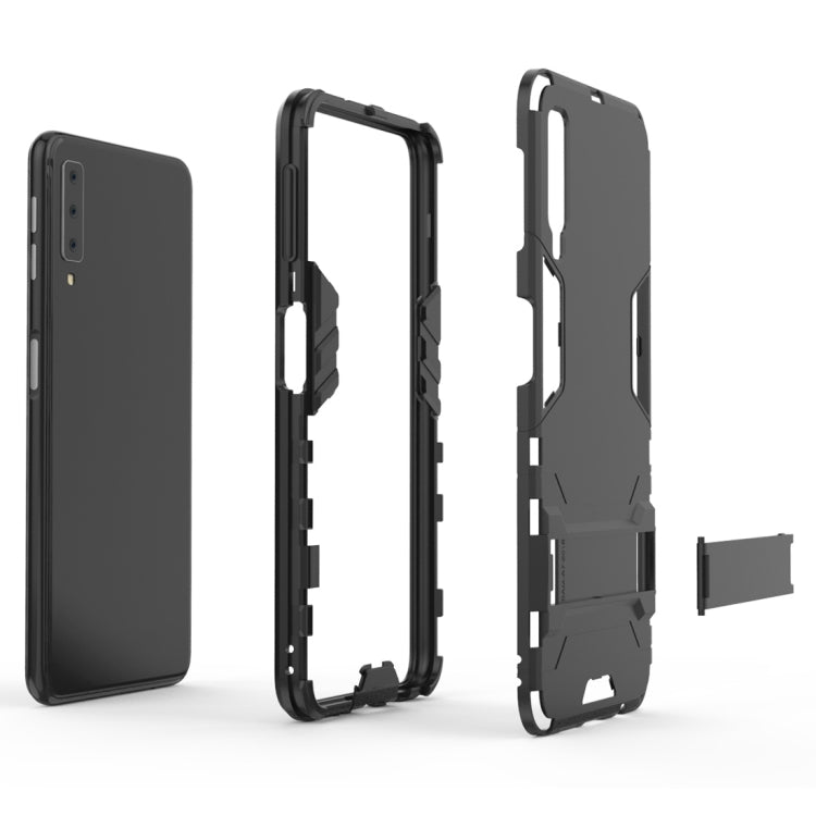 Shockproof PC + TPU Case for Galaxy A7 (2018), with Holder, For Samsung Galaxy A7 (2018)