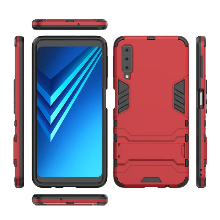 Shockproof PC + TPU Case for Galaxy A7 (2018), with Holder, For Samsung Galaxy A7 (2018)