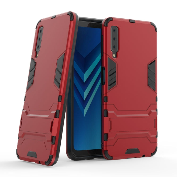 Shockproof PC + TPU Case for Galaxy A7 (2018), with Holder, For Samsung Galaxy A7 (2018)