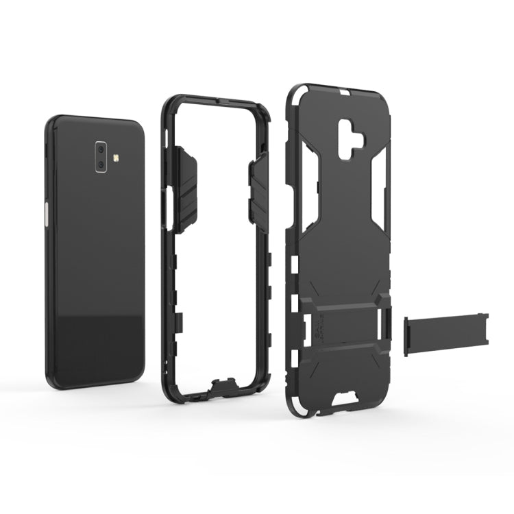 Shockproof PC + TPU Case for Galaxy J6+, with Holder, For Samsung Galaxy J6+