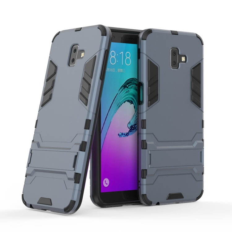 Shockproof PC + TPU Case for Galaxy J6+, with Holder, For Samsung Galaxy J6+
