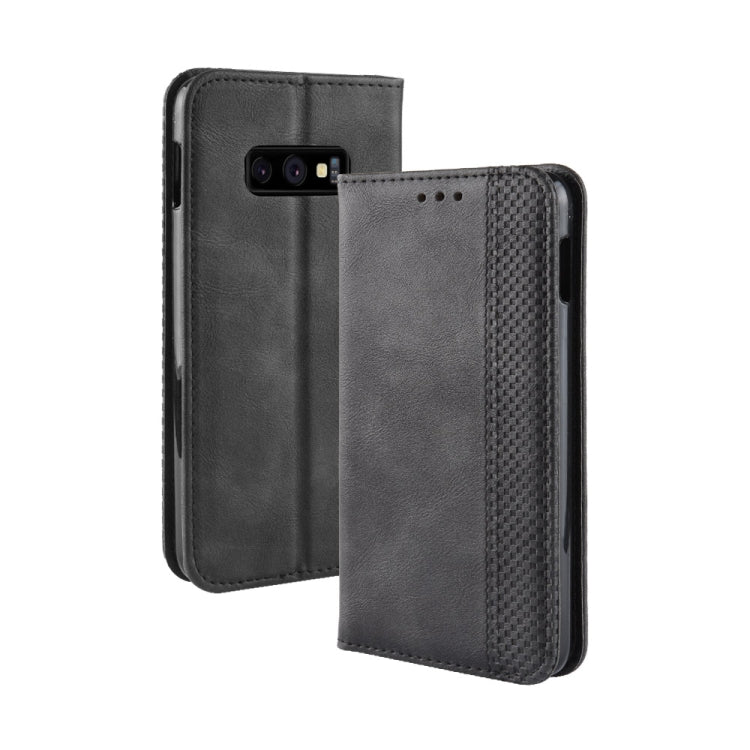 Magnetic Buckle Retro Texture Horizontal Flip Leather Case for Galaxy S10e, with Holder & Card Slots & Wallet, For Galaxy S10e