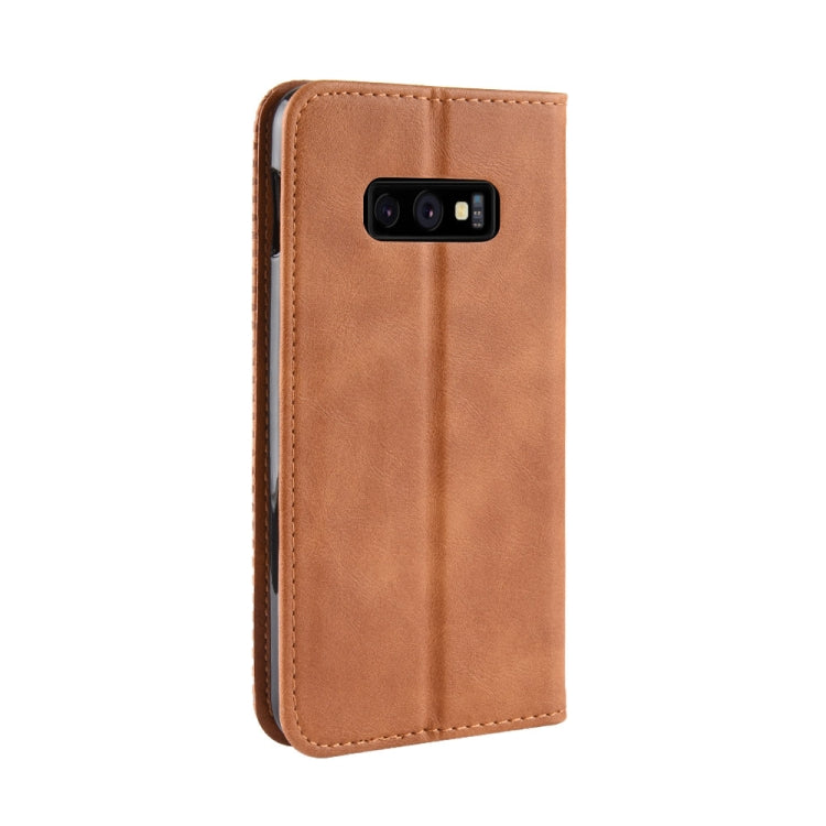 Magnetic Buckle Retro Texture Horizontal Flip Leather Case for Galaxy S10e, with Holder & Card Slots & Wallet, For Galaxy S10e