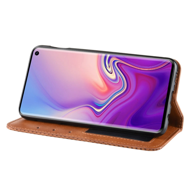 Magnetic Buckle Retro Texture Horizontal Flip Leather Case for Galaxy S10e, with Holder & Card Slots & Wallet, For Galaxy S10e