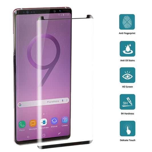 Galaxy Note 9 edge-to-edge tempered glass film protective case-friendly design